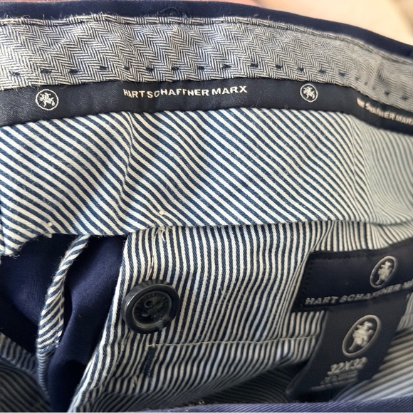 Hart Schaffner Marx Men's Deep Blue Chinos - Picture 8 of 10